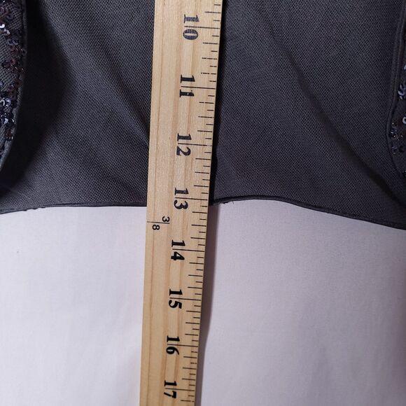 Express Sequin Sweater Large Gray Shrug Mini Cropped NWT - Picture 6 of 11